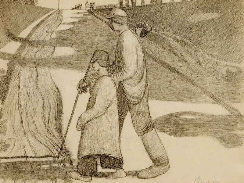 1870-Ernst Barlach - Due persone cieche